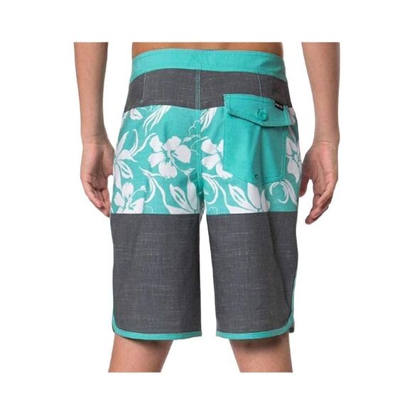 New Youth Boys Hang Ten Floral Hawaiian Print Board Shorts Swim Trunks - L 14/16 - Picture 2 of 3